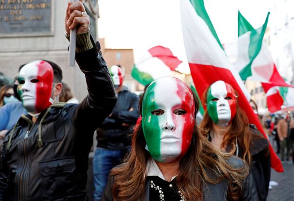 Акция протеста в Риме - Sputnik Беларусь