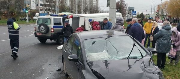 На месте ДТП в Минске - Sputnik Беларусь