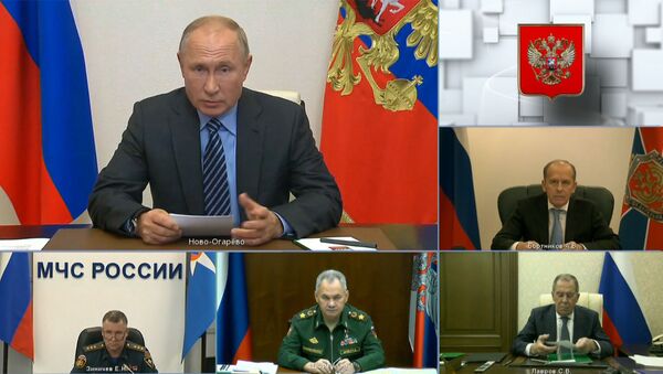 Видеофакт: Путину доложили о ходе миротворческой операции в Карабахе - Sputnik Беларусь