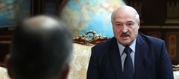 Президент Беларуси Александр Лукашенко на встрече во Дворце независимости в Минске с министром иностранных дел России Сергеем Лавровым - Sputnik Беларусь