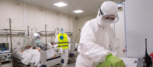Временный госпиталь COVID-19 в Крылатском - Sputnik Беларусь