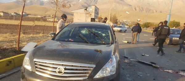 Место гибели иранского физика-ядерщика Мохсена Фахризаде в провинции Тегеран - Sputnik Беларусь