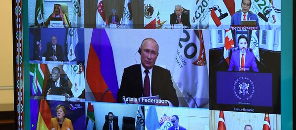 21 ноября 2020. Участники саммита Группы двадцати в режиме видеоконференции - Sputnik Беларусь