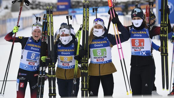 Команда Норвегии, победившая в эстафете в Хохфильцене - Sputnik Беларусь