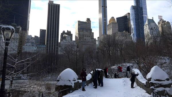 Затишье после снежной бури в Нью-Йорке - видео - Sputnik Беларусь