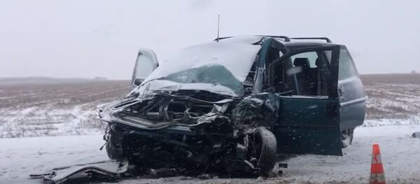 В Гомельской области столкнулись МАЗ и Peugeot – видео - Sputnik Беларусь