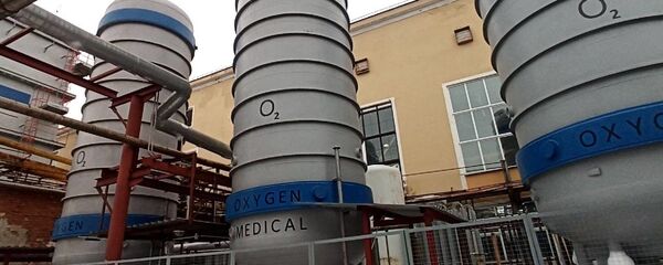 Унікальнае беларускае прадпрыемства Крыён, якое вырабляе медыцынскі кісларод Унікальнае беларускае прадпрыемства Крыён, якое вырабляе медыцынскі кісларод - Sputnik Беларусь