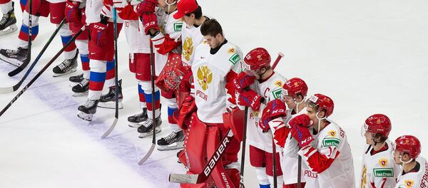 Хоккеисты молодежной сборной России на ЧМ в Эдмонтоне - Sputnik Беларусь