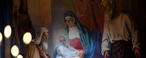 Раство Хрыстова. Патрыяршая літургія ў храме Хрыста Збавіцеля Раство Хрыстова. Патрыяршая літургія ў храме Хрыста Збавіцеля - Sputnik Беларусь