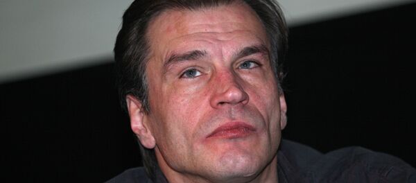 Актер Денис Карасев на пресс-конференции в кинотеатре Каро Фильм Атриум, где состоялся пресс-показ фильма режиссера Мы из будущего - 2. - Sputnik Беларусь