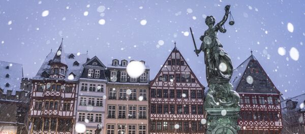 Снегопад во Франкфурте - Sputnik Беларусь