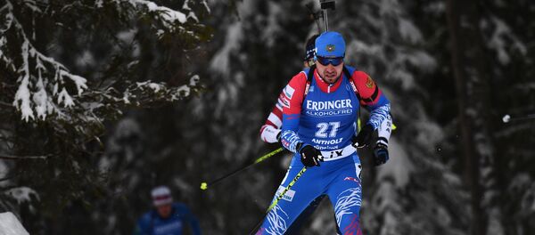 Российский биатлонист Александр Логинов - Sputnik Беларусь