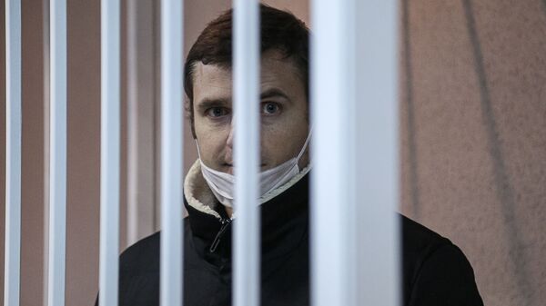 Блогер из Минска Павел Спирин во время суда - Sputnik Беларусь