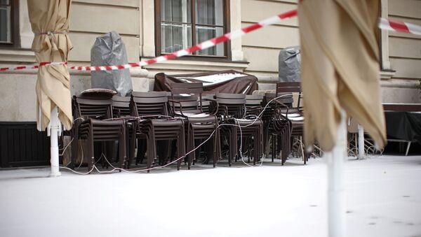 Закрытое кафе в Австрии - Sputnik Беларусь