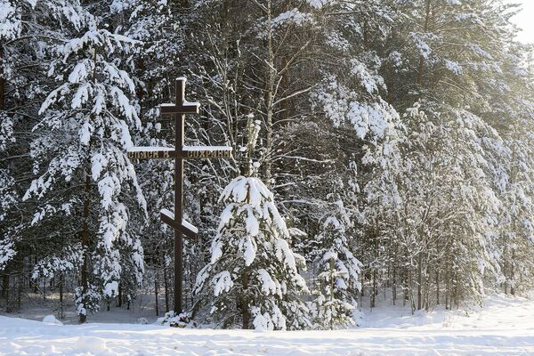 Крест на дороге к деревне - Sputnik Беларусь