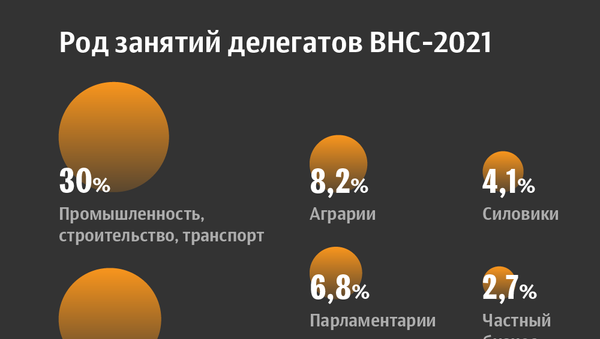 Род занятий делегатов ВНС-2021 - Sputnik Беларусь