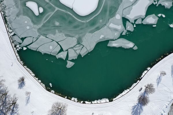 Лед на озере Мичиган в Чикаго - Sputnik Беларусь