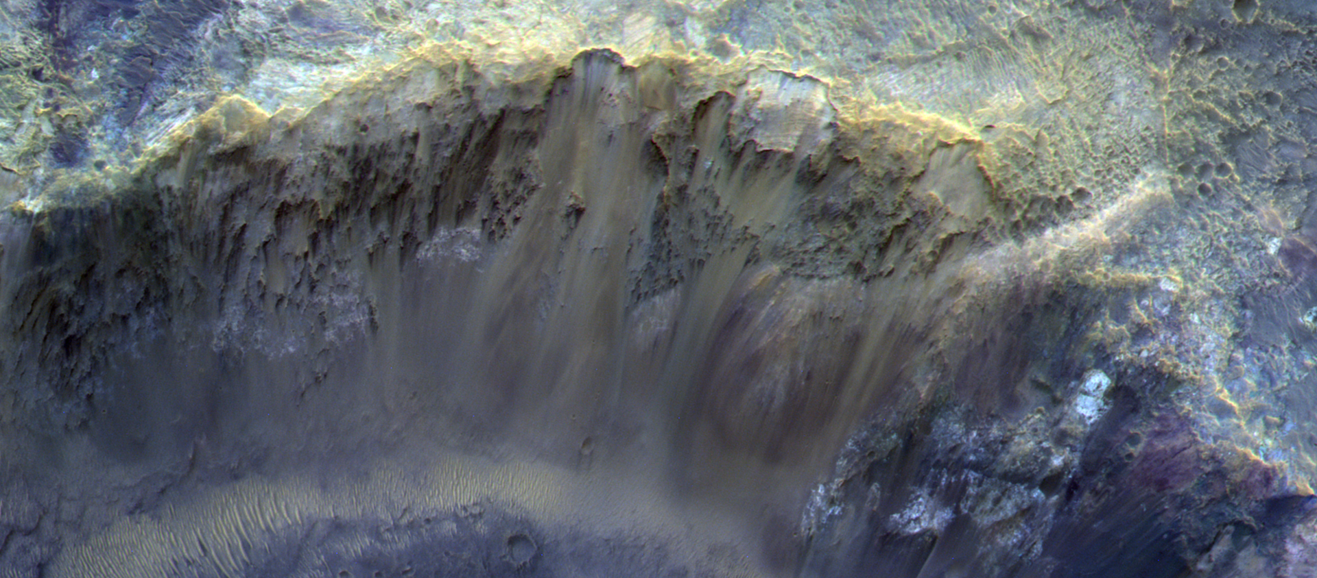 Роскосмос опубликовал детальный снимок кратера на Марсе - Sputnik Беларусь, 1920, 14.02.2021