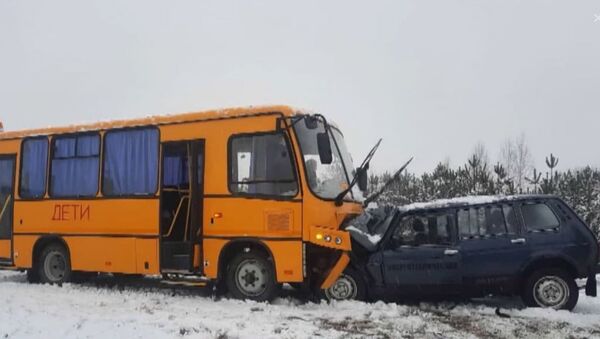 ДТП со школьным автобусом под Осиповичами - Sputnik Беларусь