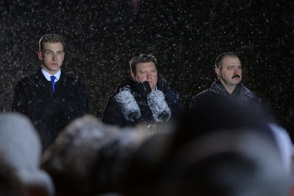 Сыновья президента Александра Лукашенко в Хатыни - Sputnik Беларусь