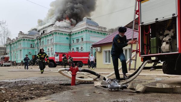 Пожар в кардиохирургическом центре в Благовещенске - Sputnik Беларусь