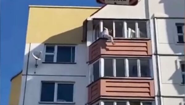 Пожарные спасли в Минске девушку, сидевшую на парапете балкона - Sputnik Беларусь