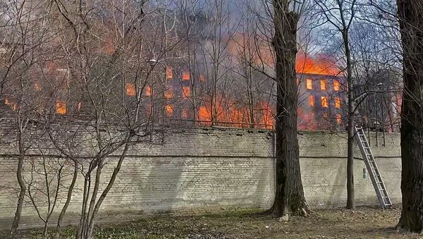 Пожар произошел в здании фабрики Невская мануфактура - Sputnik Беларусь