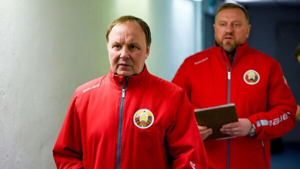 Главный тренер сборной Беларуси по хоккею Михаил Захаров - Sputnik Беларусь