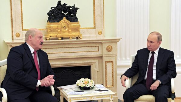 Президент РФ Владимир Путин и президент Беларуси Александр Лукашенко - Sputnik Беларусь
