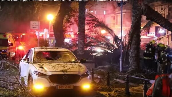 Жуткие кадры последствий ракетного обстрела городов Израиля - видео - Sputnik Беларусь