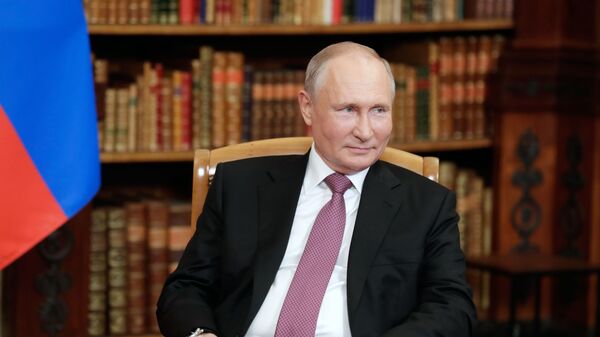  Президент РФ Владимир Путин во время встречи с президентом США Джо Байденом в Женеве на вилле Ла Гранж - Sputnik Беларусь