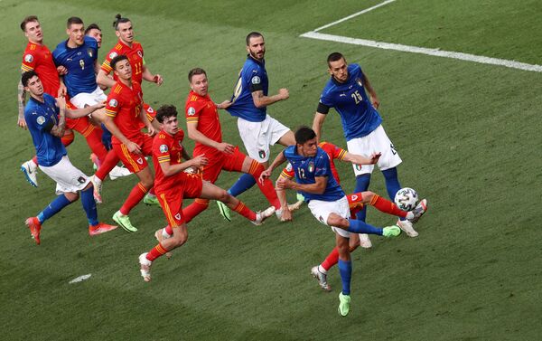 Во время матча между командами Италии и Уэльса на Euro 2020. - Sputnik Беларусь