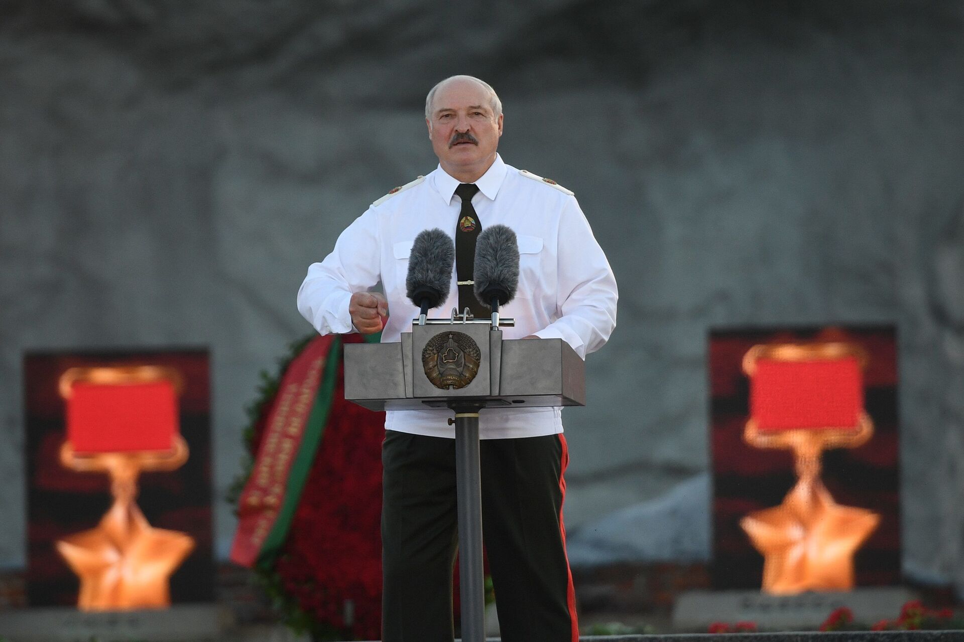 Александр Лукашенко в Брестской крепости 22 июня 2021 года - Sputnik Беларусь, 1920, 29.06.2021