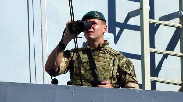 Ваеннаслужачы на ​​палубе эсмінца ВМФ Вялікабрытаніі - Sputnik Беларусь