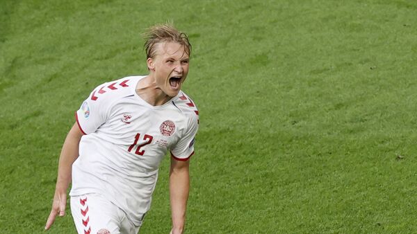 Нападающий сборной Дании по футболу Каспер Дольберг - Sputnik Беларусь