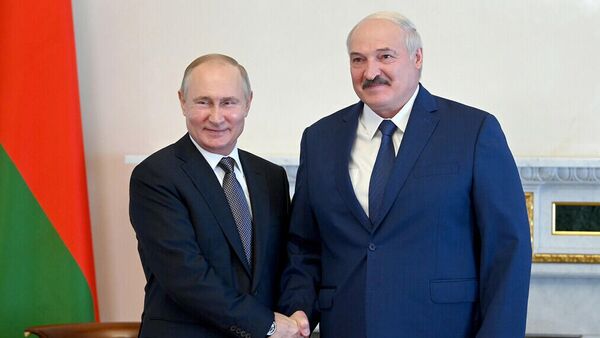 Встреча президент Беларуси и России Александра Лукашенко и Владимира Путина - Sputnik Беларусь