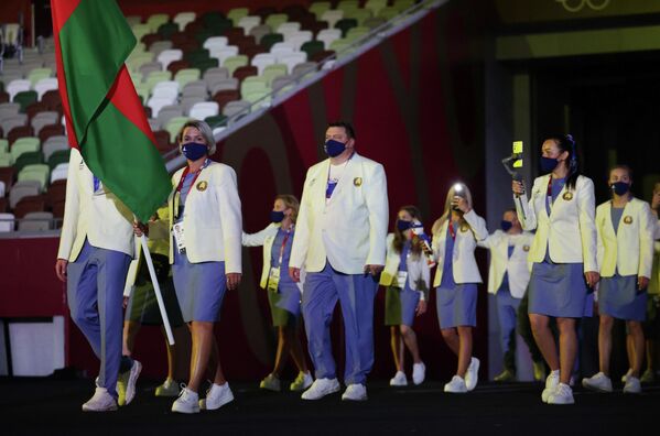 А вот так выглядела белорусская делегация на Олимпиаде. - Sputnik Беларусь