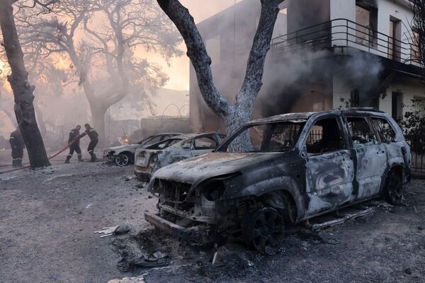 В пожаре вблизи селения Варибоби полностью или частично сгорели 94 дома, огнем уничтожены 82 машины. - Sputnik Беларусь