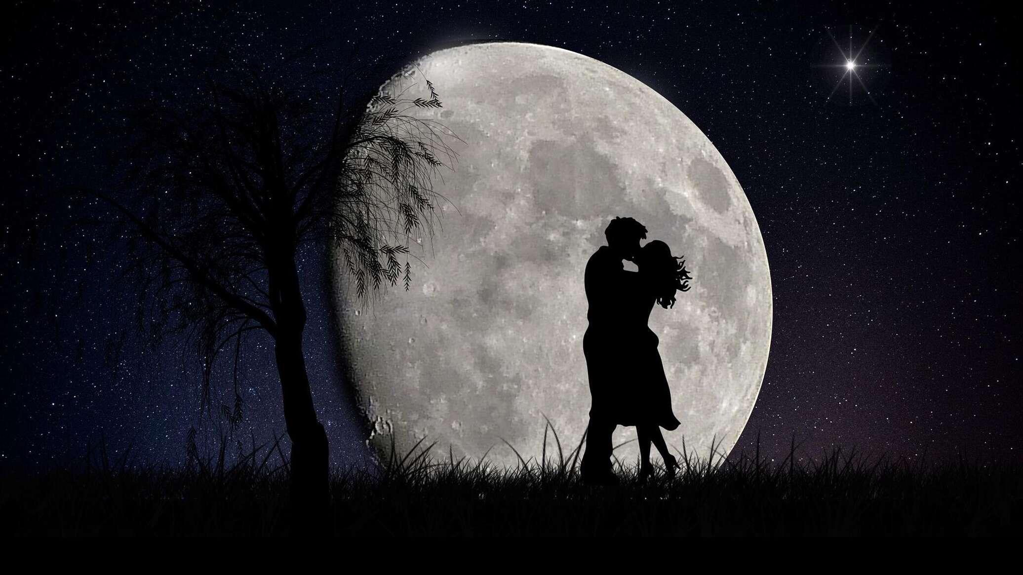 Луна стучит. Луна любовь. Ночной пейзаж. Прогулка под луной. Влюбленные под луной.