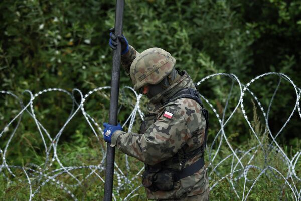 Министерство обороны Польши объявило о строительстве сооружения длиной сто километров и высотой два с половиной метра вдоль границы с Беларусью после значительного увеличения количества беженцев. - Sputnik Беларусь