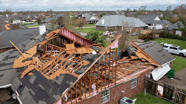 Разрушенный дом в Лапласе, штат Луизиана. Ураган &quot;Ида&quot; принес огромные разрушения и оставил без электричества около двух миллионов человек. - Sputnik Беларусь