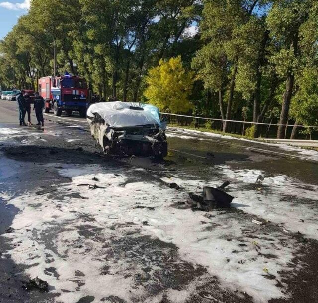 Tesla сгорела на мкад