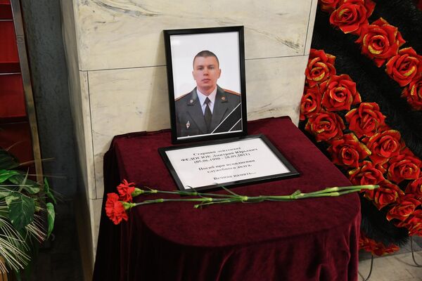 Прощание с погибшим сотрудником КГБ Дмитрием Федосюком - Sputnik Беларусь