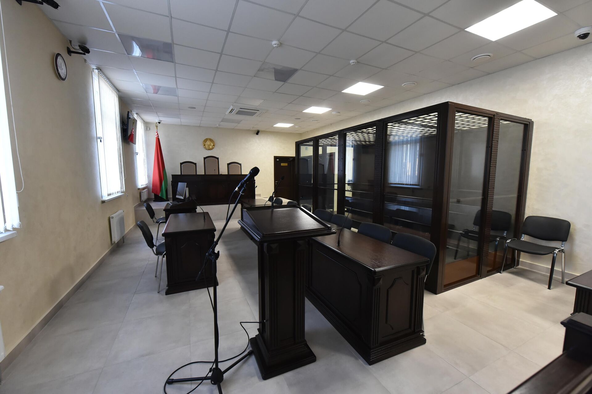 Судебные залы в новом здании оборудованы современными системами для аудио- и видеозаписи процессов.  - Sputnik Беларусь, 1920, 05.11.2021