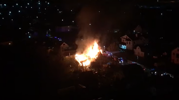 Пожар на улице Ясная в Минске - Sputnik Беларусь