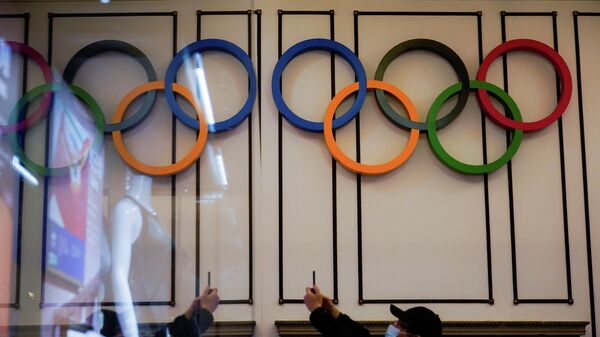 Олимпийские кольца в Пекине - Sputnik Беларусь