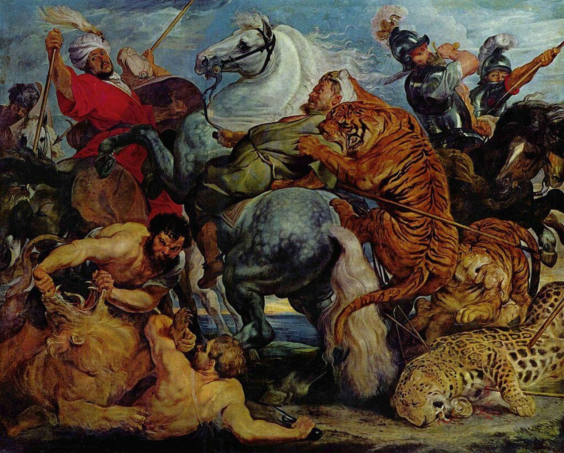 Картина Питера Пауля Рубенса Охота на тигров и львов (1618) - Sputnik Беларусь, 1920, 20.12.2021
