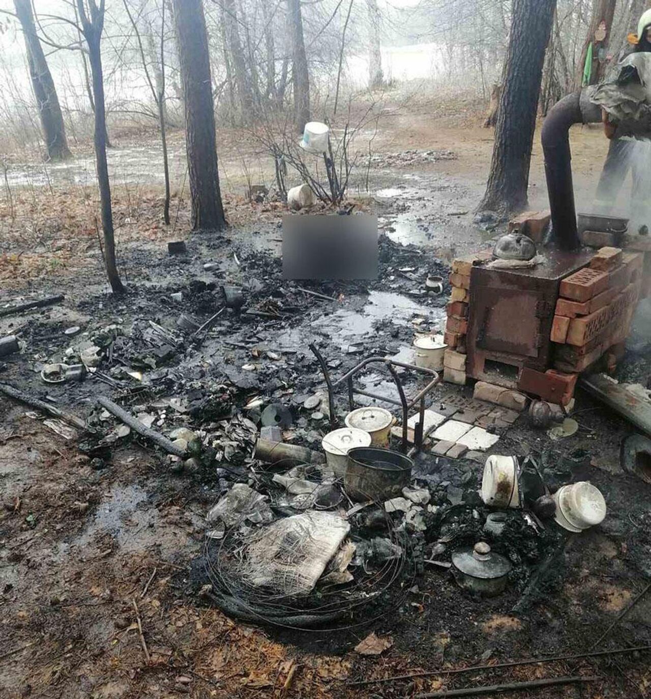 Бомж построил домик в лесу под Гродно – все закончилось пожаром и смертью -  20.12.2021, Sputnik Беларусь