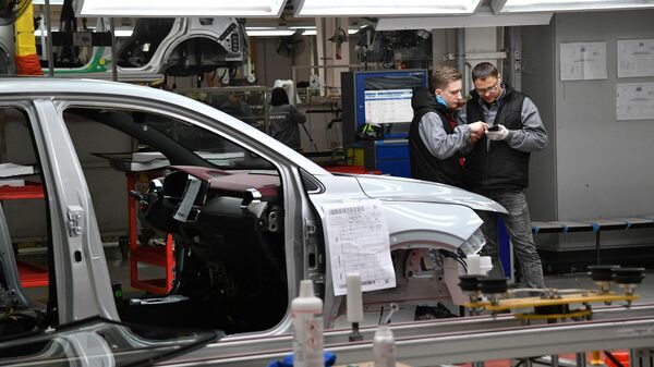 Автомобильный конвейер, архивное фото - Sputnik Беларусь