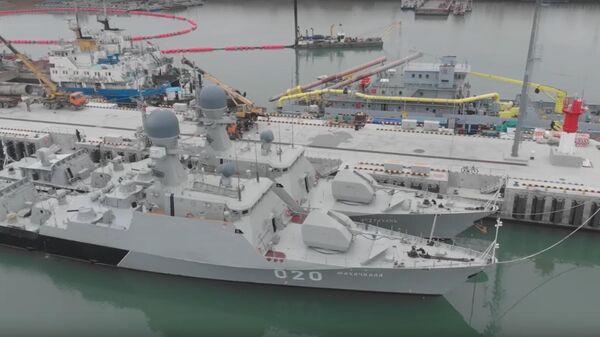 Корабли Каспийской флотилии готовятся к новогодним тренировкам - видео - Sputnik Беларусь